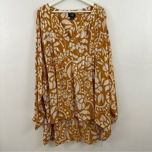 NWT June Vie Floral Print Blouse Women's Size 3X